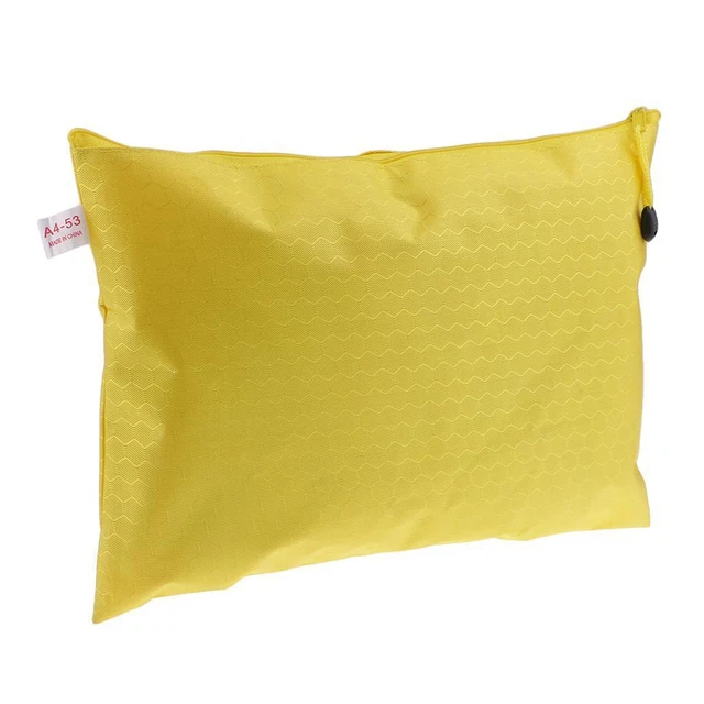 carpeta impermeable bolsa artículos de oficina amarillo A4 A4