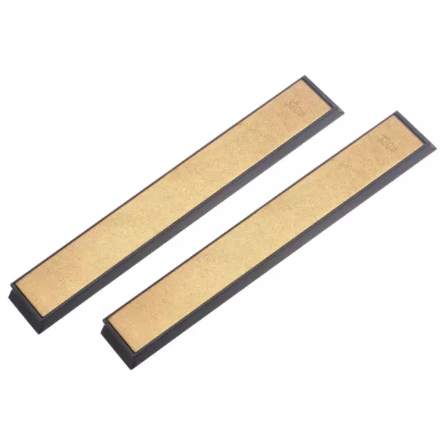 150mm x 20mm 320 Grits Titanium Coated Diamond Whetstone Sharpening Stone 2pcs