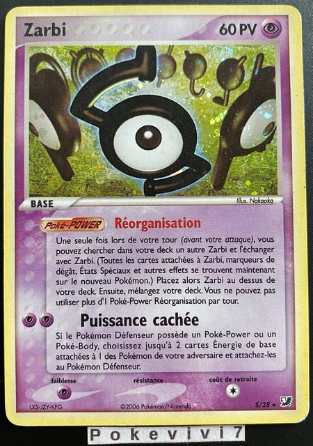 Pokemon Card ZARBI S/28 Holo Secret Block EX Hidden Forces FR
