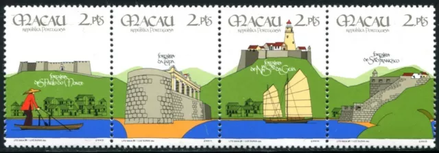 Macau Macao 1986 Festungen Taipa Sao Francisco Dschunke 562-565 MNH