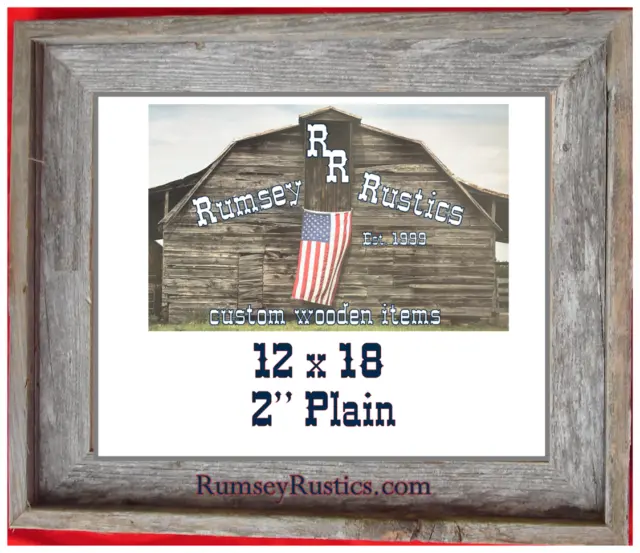 12x18" rustic barnwood barn wood picture frame weathered distressed upcycled