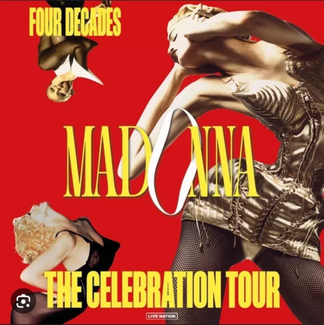 2 Tickets Madonna “Four Decades The Celebration Tour” Las Vegas Friday 3/1/2024