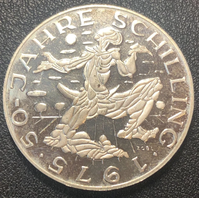 1975 Austria 100 Schilling Silver 50th Anniversary World Unc Proof Like Coin