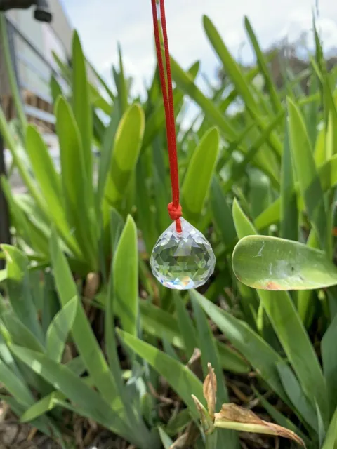 Feng Shui Hanging Crystal Ball 20mm Faceted  Activating Good Energy Suncatcher 2