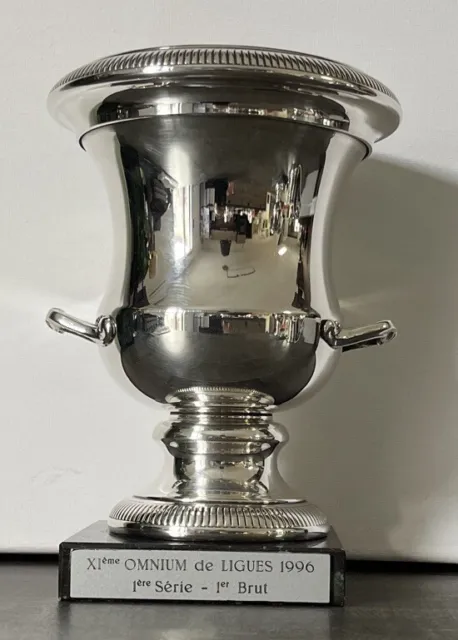 VASE MEDICIS / TROPHÉE DE GOLF / XIème OMNIUM DE LIGUES 1996 / MÉTAL ARGENTÉ