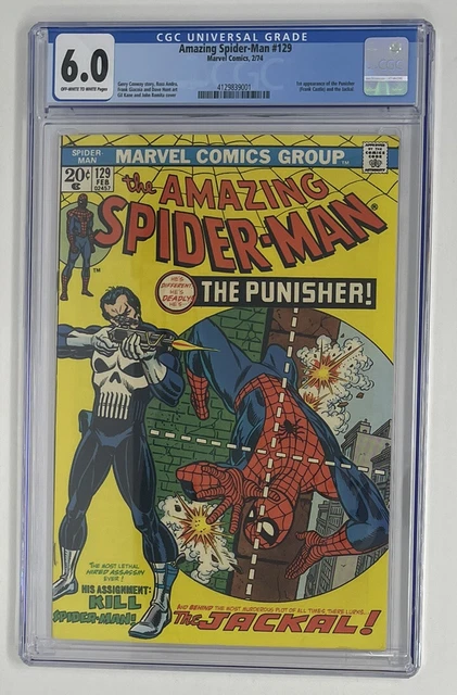 Amazing Spider-Man #129 Bronze Age 1st App. Punisher Marvel Comic 1974 CGC 6.0