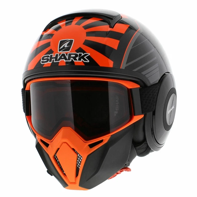 SHARK STREET DRAK Matt Black, Matte KMA Raw, Motorcycle Helmet  