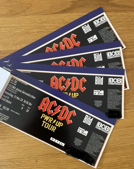 12 X AC DC Ticket Gelsenkirchen 21.05.2024 Übergabe vor Ort möglich AC