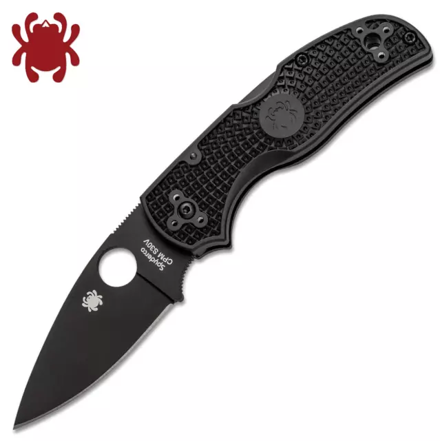 Spyderco Native 5 S30V Black Plain Blade Black FRN Handles C41PBBK5