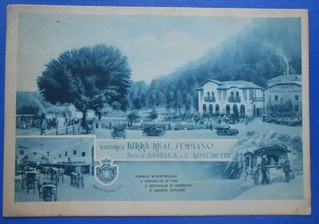 cartolina Piovene Rocchette Fabbrica di Birra Real Summano 