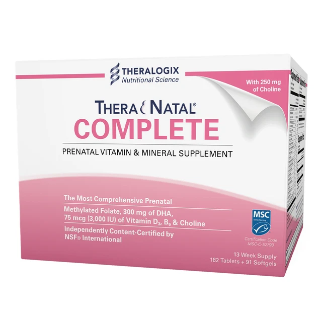 Vitaminas prenatales completas Theralogix TheraNatal® (suministro de 91 días)