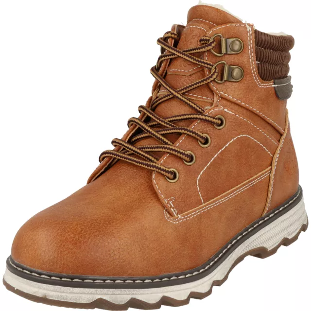 Indigo Garçons Chaussures 451-088 Hiver Tex Bottes Fourrées Éclair Cognac