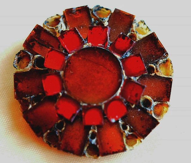 Broche Vintage Henri Perichon Talosel - Style École De Line Vautrin - Strass Noir - Occasion