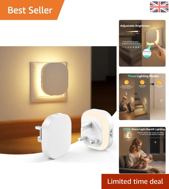 VERSATILE 2 PACK Backlit Night Light with Automatic Sensors for Smart ...