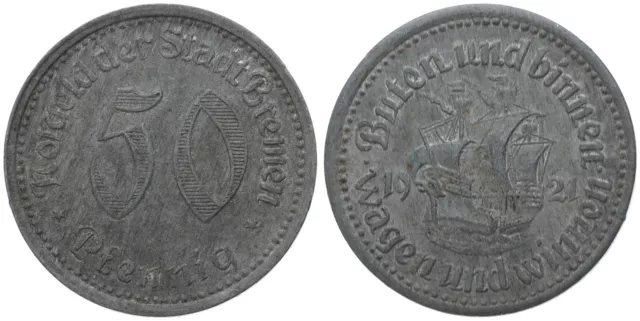 Deutschland - Stadt Bremen 50 Pfennig 1921 - Notgeld