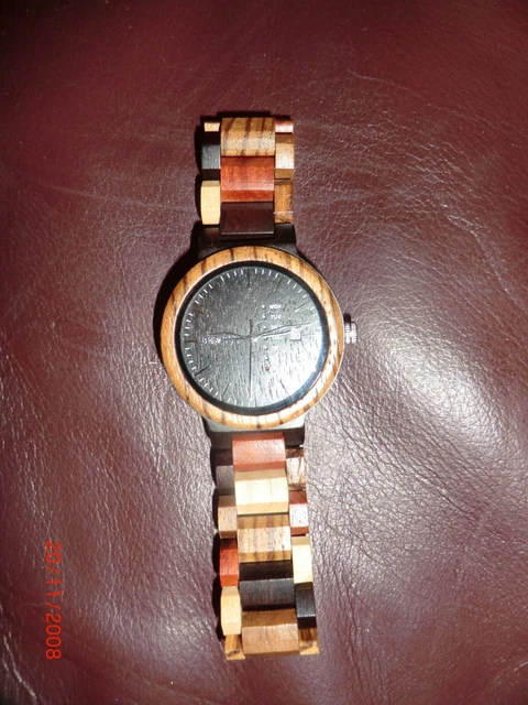 Montre-bracelet Mimosa Earth Wood Avec Affichage Jour/date, Référence ETHEW5404, Neuve étiquetée