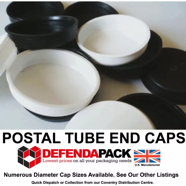 POSTAL TUBE CAPS 2" 3" 4" 6" 8" Diameter Mailing Tubes Plastic End Plugs Inserts