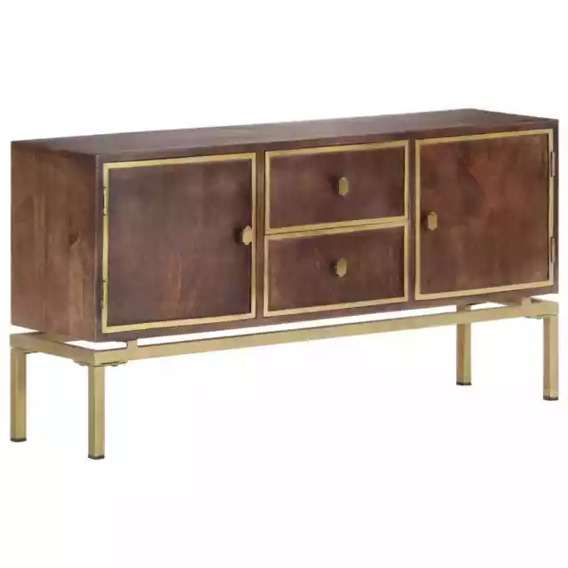 Solid Mango Wood Sideboard Living Room Wooden Storage Cabinet Furniture vidaXL