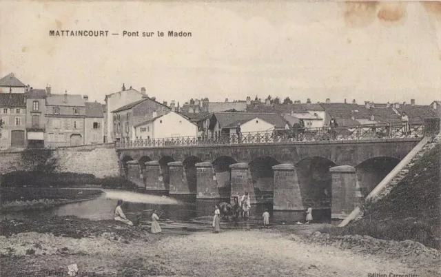 CPA 88 LORRAINE VOSGES Mirecourt Hymont MATAINCOURT Pont sur MADON Children 1914