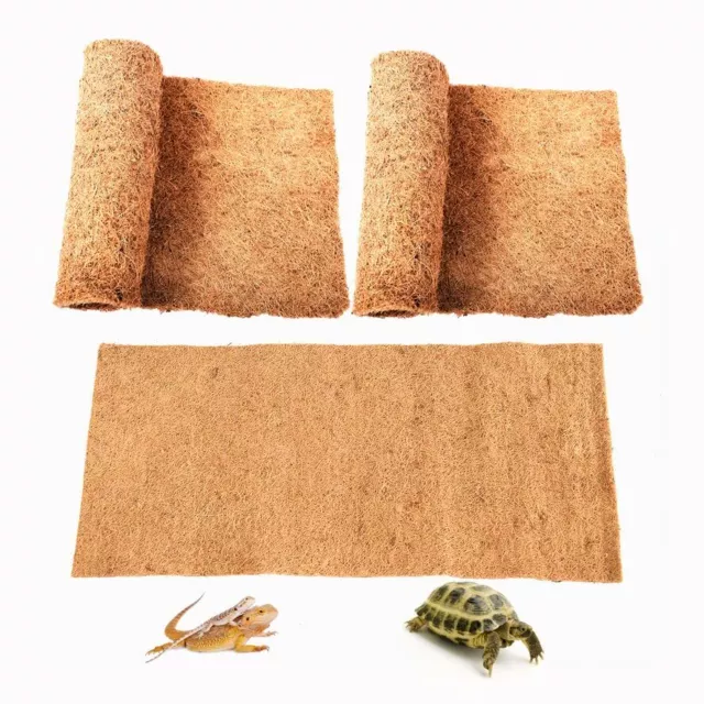 Reptile Carpet Natural Coconut Fiber 36" x 18" Tortoise Carpet Mat for Pet Te...