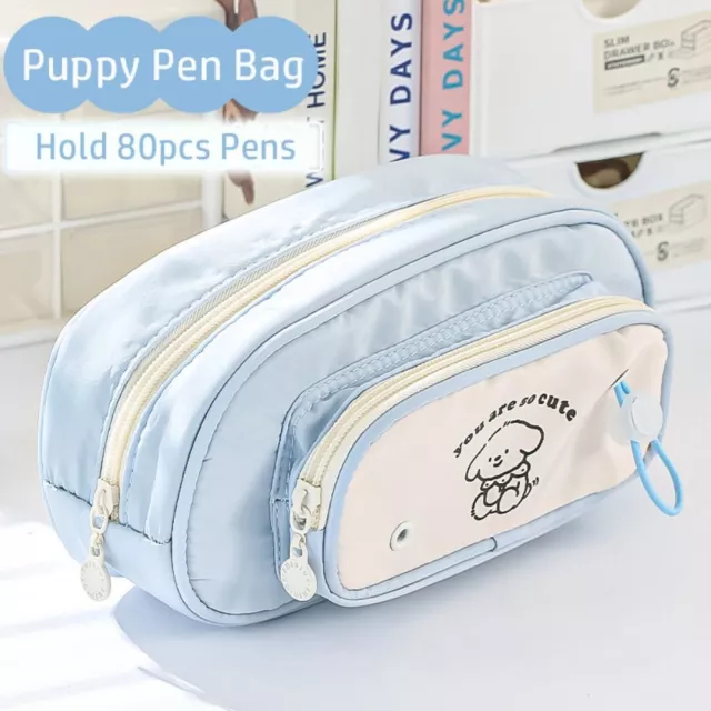 Double Layer Pencil Case Zipper Stationery Organizer  School Office Supplies