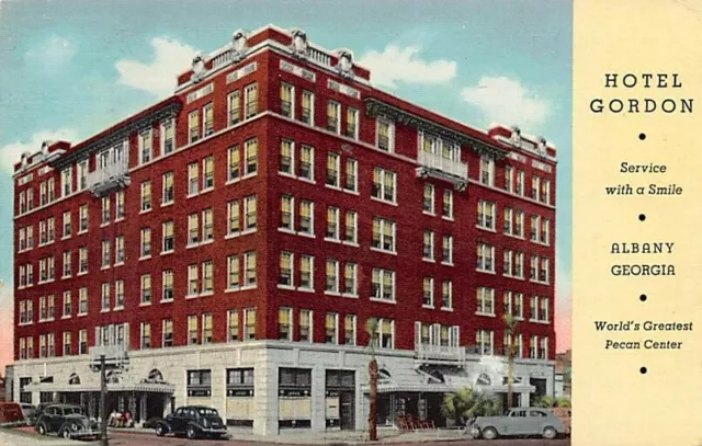 Postcard GA: Hotel Gordon, Albany, Georgia, Posted 1949, Linen