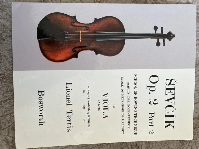Sevcik pour alto op.2 part 2 Lionel Tertis Edition : Bosworth