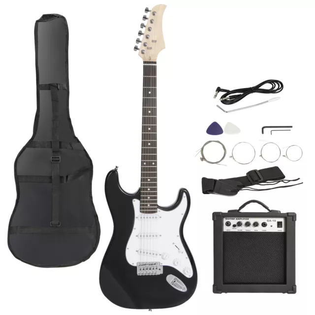 39" Full Size Electric Guitar w/10W Amp Case and Accessories Pack for Beginner