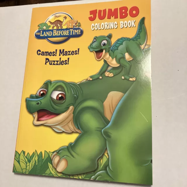 The Land Before Time Super Jumbo Coloring & Activity Book 2 Pages Used