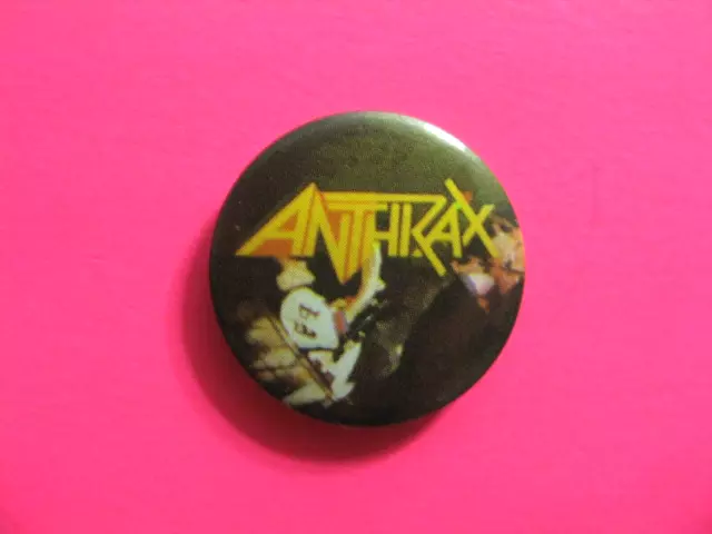 Anthrax Vintage Button Pin Badge  Uk Made  A---B