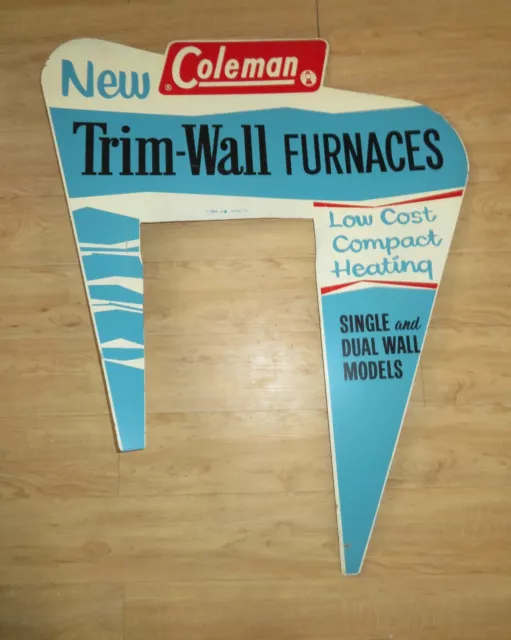 Vintage Camper Furnace 1950's Coleman store Advertisement display Shasta Holly