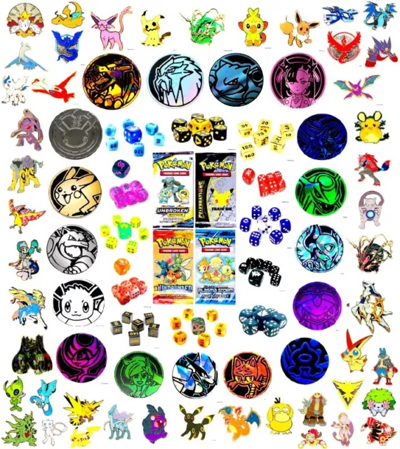 Pokémon GO Cards SAMPLE FUN PACKS | PINS | DICES | SLEEVES | COINS | DIVIDERS