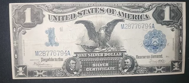 1899 One Dollar Black Eagle Silver Certificate Note