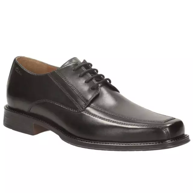 CLARKS MENS DRIGGS Walk Black Leather Lace Up Shoes. G Fitting. Bnib £ ...