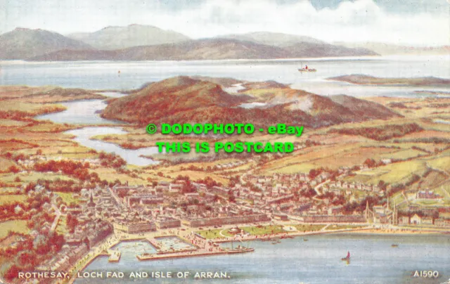 R504567 Rothesay. Loch Fad and Isle of Arran. Valentine. Art Colour