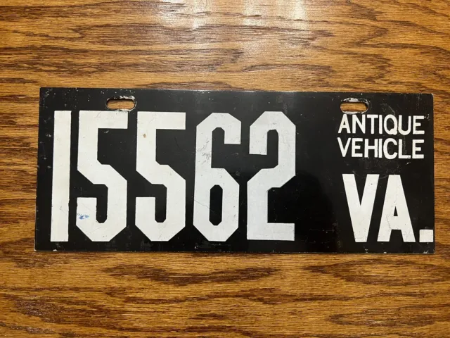 VIRGINIA ANTIQUE VEHICLE license plate - Heavy metal plate, VA I5562
