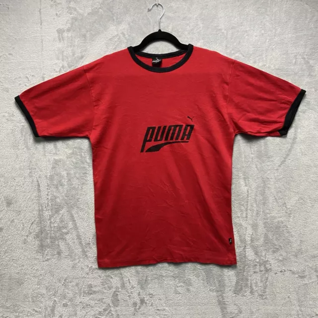 Puma T Shirt Men’s XL Red Graphic Logo Short Sleeve Cotton