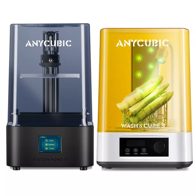 ANYCUBIC Photon Mono 2 Resin 3D Printer 6.6” 4K+ LCD Screen / Wash & Cure 3 lot