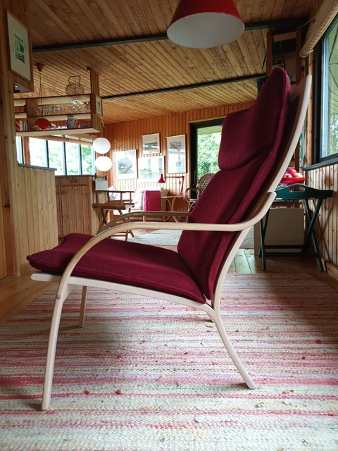 Armchair Vintage 60s Relaxing Chair Easy Chair Westnofa Rykken Era Fabric Danish 34 3