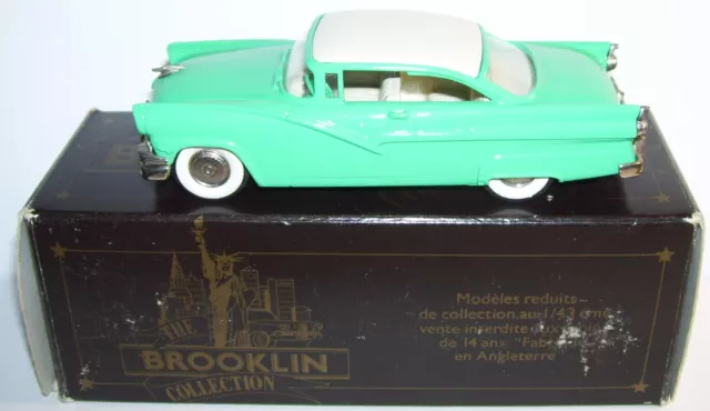 Selten Brooklin Ford Fairlane 2 Door Victoria 1956 Hellgrün Ref. 23 IN Box