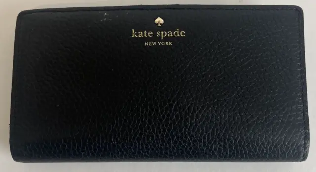 Kate Spade New York  Darcy pebble Black Leather Wallet