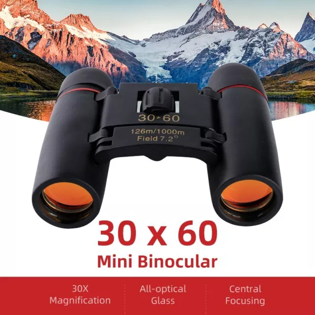 30x60 Fernglas Feldstecher Mini Fernrohr Binoculars Ferngläser 1000M für Reisen