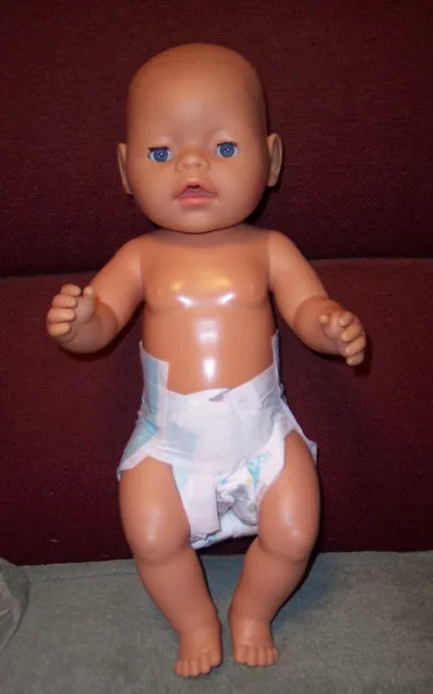 Zapf Creations 2006 BABY BORN  16" Drink & Wet Baby Doll VGUC