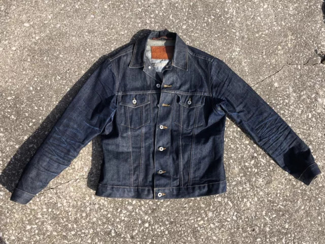 Naked And Famous  Selvage Left Hand Denim Jean Jacket L