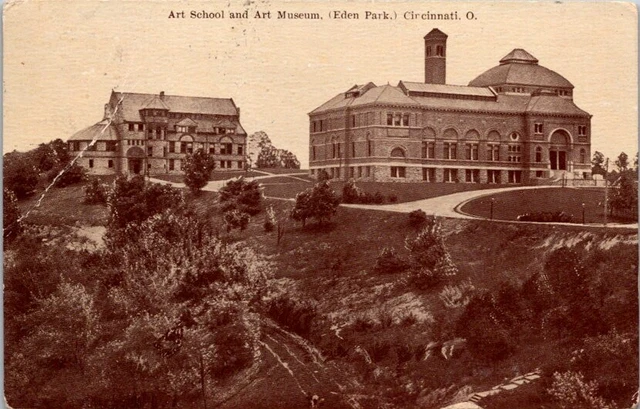 Vintage Postcard Art School &  Art Museum Eden Park Cincinnati Ohio OH 1909 V834