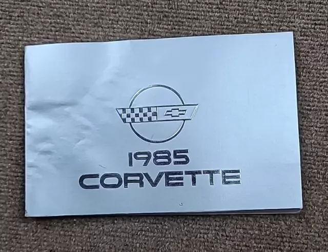 1985 Corvette Operations Manual---GM #1408522A--USED!