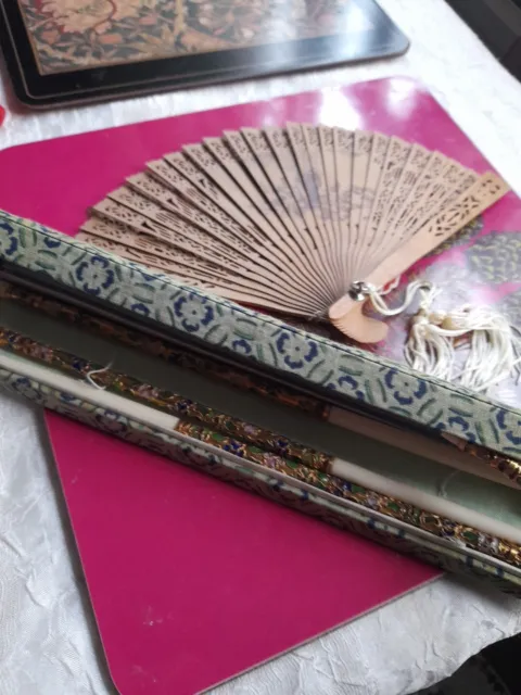 Gold Sushi Chopsticks  Tableware Reusable Gift Box & Wooden Fan