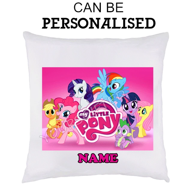 Totalmente Nuevo Estuche Blanco Personalizado Cojín Nombre Regalo Niños My Little Pony