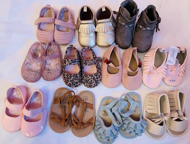 Lot 11 Baby Girl Infant Shoes ballet flats sandals 12-18M H&M OldNavy Gap Boots