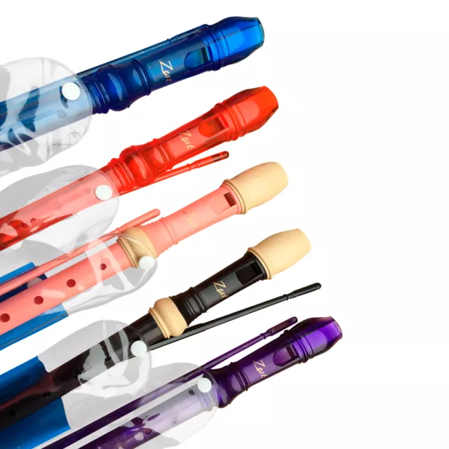 Zest Coloured Descant / Soprano Recorders in Red, Purple, Blue, Pink & Black UK